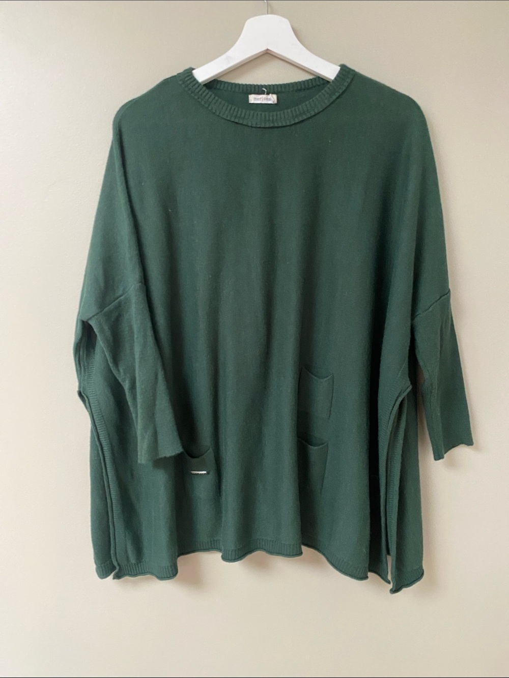 MerSea Catalina Travel Sweater forest green Oversized Top OS